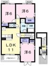 ミルフィーユ Bの間取り画像