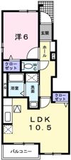 カサブランカ・ガーデン Bの間取り画像