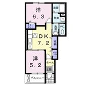 サンライズ榎Aの間取り画像