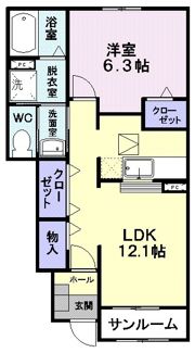 リリエンハイム Cの間取り画像