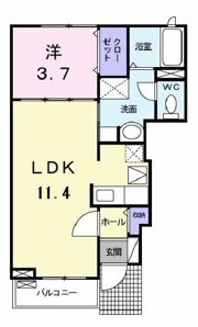 シャンテ Bの間取り画像