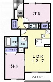 マーヴェラス ヴィラ D棟の間取り画像