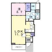 アンジュパレⅡの間取り画像