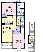 エレヴァ―トピアDの間取り画像