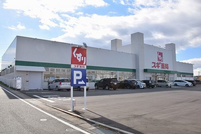近くのスギドラッグ森岡店まで750m（徒歩10分）