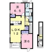 ウエストヒルズBの間取り画像