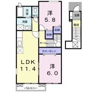 ラ・メゾン アンソレイエ Bの間取り画像