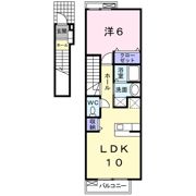 栞荘Ⅱの間取り画像