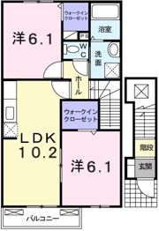 プレッソ グリーンレイク Ⅱの間取り画像