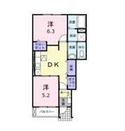 クリスタルローズ B棟の間取り画像