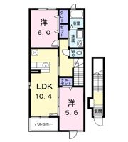 フルリール百船 Aの間取り画像