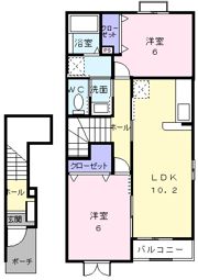 クリアネス Ⅲの間取り画像