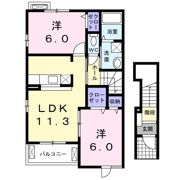 ハピネス Bの間取り画像