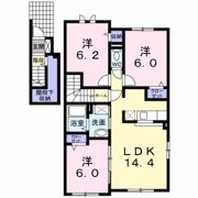パ－クサイド21 Ⅰの間取り画像