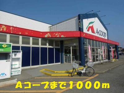 近くのAコープまで1,000m（徒歩13分）