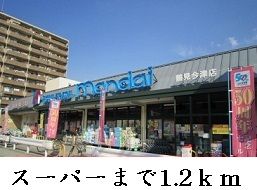 近くのmanndai様まで1,200m（徒歩15分）