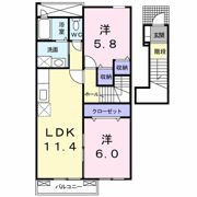 プレ ブリッジ シェトワ Ⅱの間取り画像