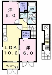 シャルマン中沢Ⅰの間取り画像