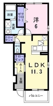 ヴァーチュ Aの間取り画像