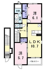 ヴァーチュ Aの間取り画像