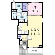 ハ－モニ－スクエアAの間取り画像