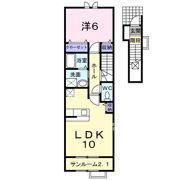 シエル・ブルーBの間取り画像