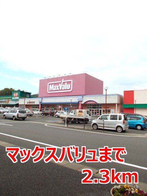 近くのマックスバリュまで2,300m（徒歩29分）