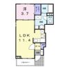 アヴェニール岩出Ⅱの間取り画像