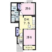 ミニョンアヴェニュールAの間取り画像