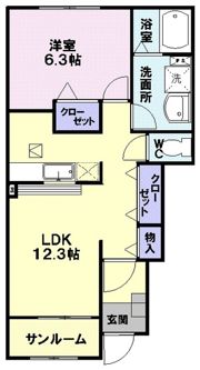 ベルアルモニーAの間取り画像