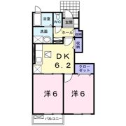 レジデンス サザン Bの間取り画像