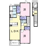 オーシャン Bの間取り画像