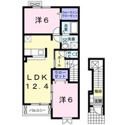 メゾンヒルズ・モトミヤ Ⅱの間取り画像