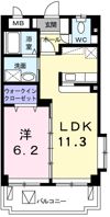 プルメリア 3Cの間取り画像