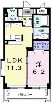 プルメリア 3Cの間取り画像