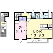 ヴィラ チェリーブロッサムの間取り画像