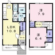 パレ グラシュー Gの間取り画像