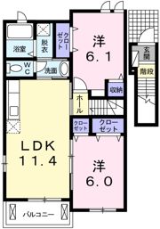 ミルキー・S B棟の間取り画像