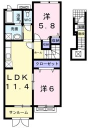 グレースワンⅡの間取り画像