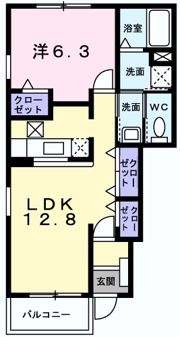 アクア ガーデン Ⅲの間取り画像