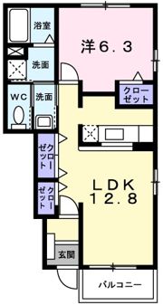 アクア ガーデン Ⅲの間取り画像