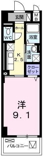 フローラはりまや町の間取り画像