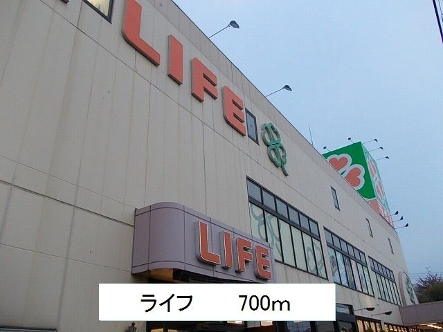 近くのライフまで700m（徒歩9分）