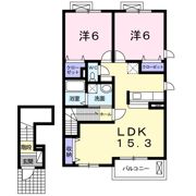 グリンデルハイム若園Aの間取り画像