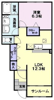 アンジュフランⅠの間取り画像