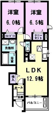 ヴィラソレイユの間取り画像