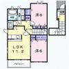 シャンブルブランAの間取り画像