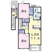 コーポ鷲峰Ⅱの間取り画像