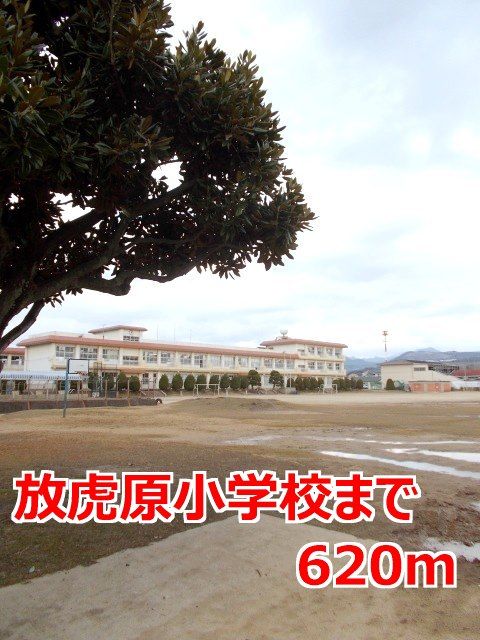 近くの放虎原小学校まで620m（徒歩8分）