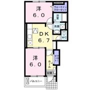 パラダイス ヤマサキの間取り画像
